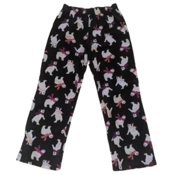 --- Polar Bear Fleece PJ Pants Pajama Pajamas Size Small - Picture 2 of 3